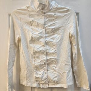 Chic Cream Ruffled Blouse